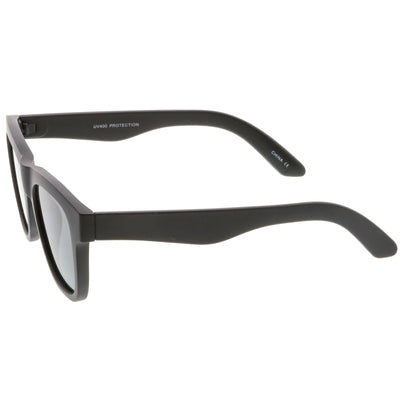 Classic Thick Arms Flat Lens Square Horn Rimmed Sunglasses C286