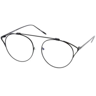 Retro Modern Full Metal Wire Frame Clear Lens Glasses C292