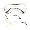 Oversize Retro Dad Fashion Clear Lens Aviator Glasses C301