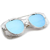Futuristic Translucent Mirrored Flat Lens Aviator Sunglasses C329