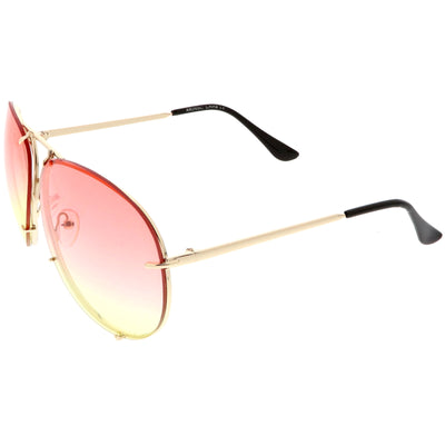 Retro Oversize Colorful Gradient Lens Aviator Sunglasses C336