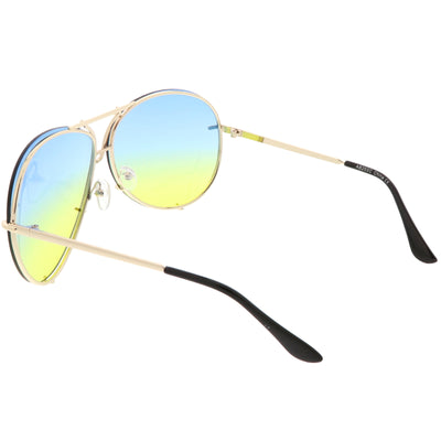 Retro Oversize Colorful Gradient Lens Aviator Sunglasses C336