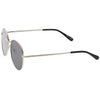 Vintage Dapper Round Flat Lens Metal Sunglasses C343