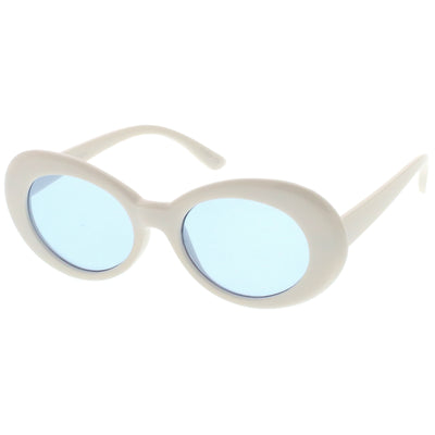 Women's Retro Disco Oval Clout Color Tone Lens Sunglasses 51mm C382