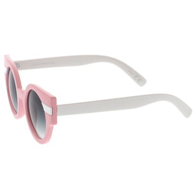 Retro Modern Pastel Round Wing Tip Sunglasses C390