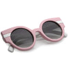 Retro Modern Pastel Round Wing Tip Sunglasses C390