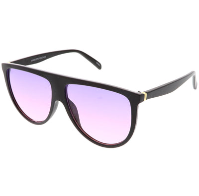 Oversize Retro Flat Top Colored Gradient Lens Aviator Sunglasses C391