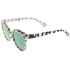 Retro Modern Brow Mirrored Flat Lens Cat Eye Sunglasses C420