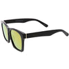 Modern Horned Rim Block Frame Flat Lens Sunglasses C425