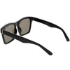 Modern Horned Rim Block Frame Flat Lens Sunglasses C425