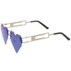 Novelty 8 Bit Laser Cut Heart Shape Mirrored Flat Lens Sunglasses C440