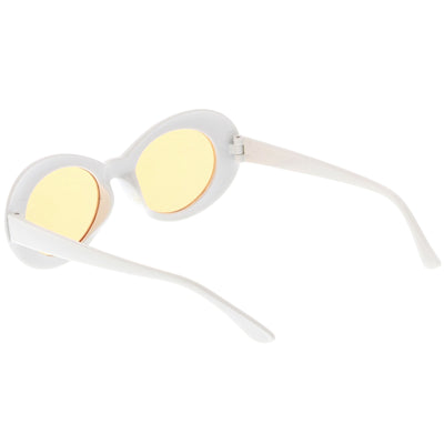 Retro 90's Fashion Clout Oval Round Color Tone Lens Sunglasses C441