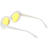Retro 1990's Fashion Clout Goggle Oval Colored Lens Sunglasses C459