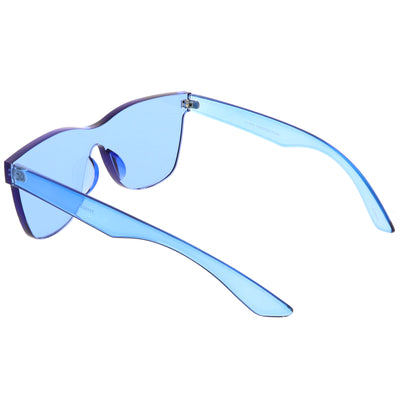 Retro Modern Rimless Horned Rim Mono Block PC Sunglasses C463