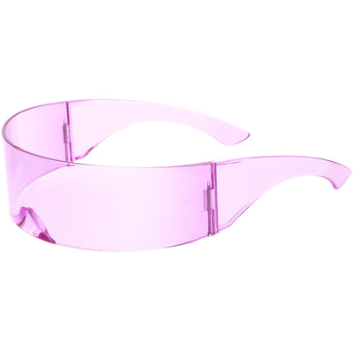 Futuristic Retro Mirror Wrap Around Shield Sunglasses 8762