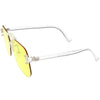 Retro Oversize Rimless Color Tone Flat Top Sunglasses C479
