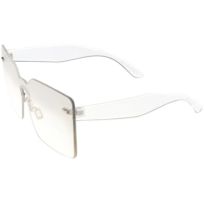 Oversize Square Retro Modern Mono Lens Sunglasses C483