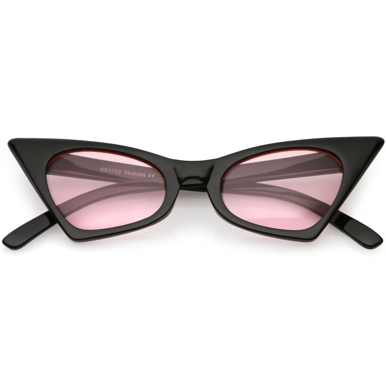 Retro 1950's Geometric High Pointed Cat Eye Sunglasses C492