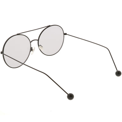 Premium Oversize Color Oval Plat Lens Aviator Sunglasses C498