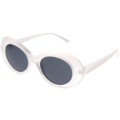 Retro 1990's Fashion Transparent Thick Clout Goggle Oval Sunglasses C506