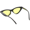 Women's Retro Flat Angle Colored Lens Black Frame Sunglasses C511