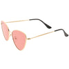 Women's Retro 1990's Fashion Colored Flat Lens Cat Eye Sunglasses C512