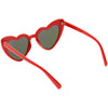 Women's Oversize Cat Eye Heart Shape Mirrored Lens Sunglasses C515