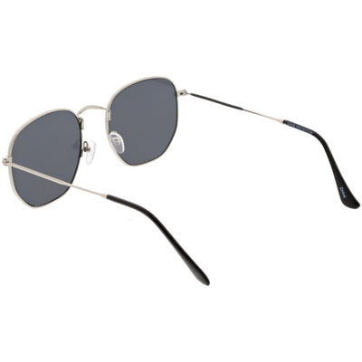 Vintage Inspired Indie Dapper Flat Hexagon Lens Sunglasses C517