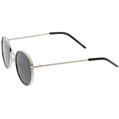 Indie Round Retro Modern Flat Lens Dapper Sunglasses C519