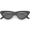 Small Retro Slim Flat Lens Cat Eye Sunglasses - C520