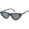 Small Retro Slim Flat Lens Cat Eye Sunglasses - C520