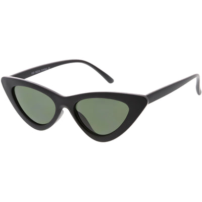 Women's Narrow 1990's Retro Flat Lens Cat Eye Sunglasses C523