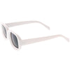 Retro Bold Deep Inset Rectangle Flat Lens Sunglasses C525