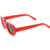 Retro Bold Deep Inset Rectangle Flat Lens Sunglasses C525