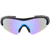 Men's Sports TR-90 Half Frame Mirrored Lens Shield Sunglasses C533