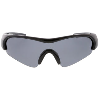 Deportes al aire libre medio marco TR-90 gafas de sol polarizadas C538 - Humo negro brillante