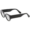Bold Retro Fashion Oval Mirrored Flat Lens Sunglasses C544