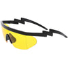 Retro Flat Top Color Tone Half Frame Goggle Shield Sunglasses C546
