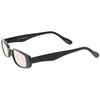Retro 1990's Thin Rectangular Mirrored Lens Sunglasses C548