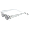 Retro 1990's Fashion Narrow Oval Flat Lens Sunglasses C550