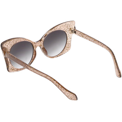 Women's Oversize Butterfly Glitter Cat Eye Sunglasses C553