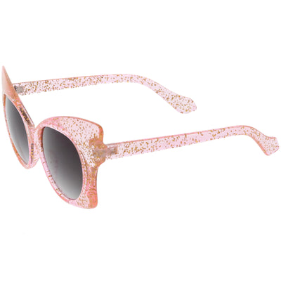Women's Oversize Butterfly Glitter Cat Eye Sunglasses C553