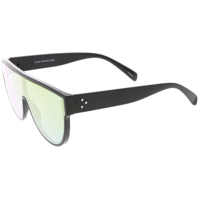 Retro Modern Infinity Mirrored Flat Lens Shield Sunglasses C558