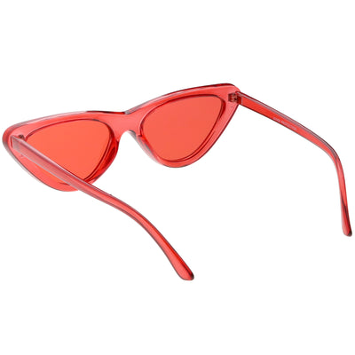 Women's Colorful Retro Indie Festival Thin Cat Eye Sunglasses C560
