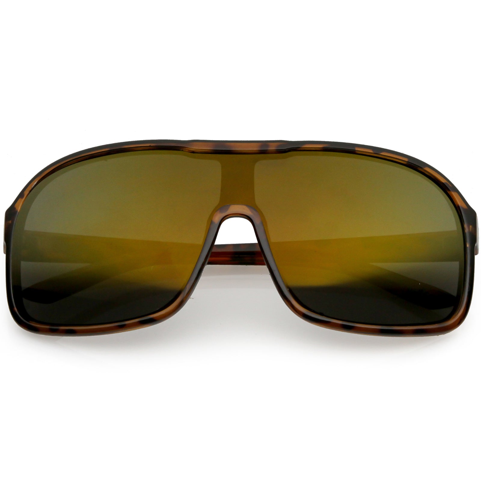 Retro 1980's Riding Sports Mirrored Lens Shield Sunglasses C562