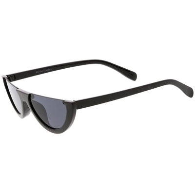 Retro 90's Flat Top Moon Shape Cat Eye Sunglasses C569