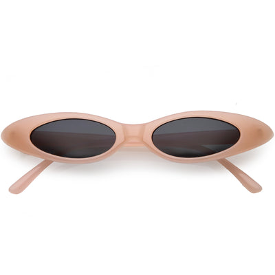 Retro 90's Trendy Pastel Thin Oval Cat Eye Sunglasses C574