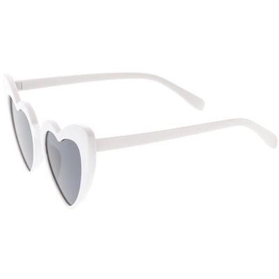 Women's Oversize Translucent Cat Eye Heart Shape Sunglasses C577