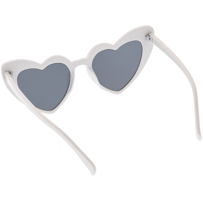 Women's Oversize Translucent Cat Eye Heart Shape Sunglasses C577