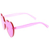 Women's Heart Shape Color Tone Monoblock Sunglasses C578